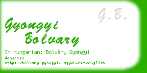 gyongyi bolvary business card